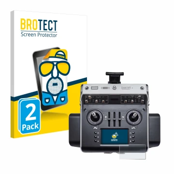 Front side of a product packaging with the brand logo BROTECT. Next to it is the device Graupner MC-32ex shown with the corres