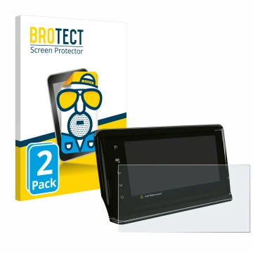 Front side of a product packaging with the brand logo BROTECT. Next to it is the device Seat Ibiza FR 9.2