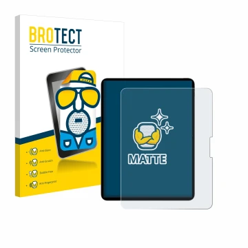 Front side of a product packaging with the brand logo BROTECT. Next to it is the device Apple iPad Pro 13