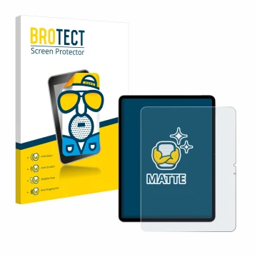 Front side of a product packaging with the brand logo BROTECT. Next to it is the device Apple iPad Air 13