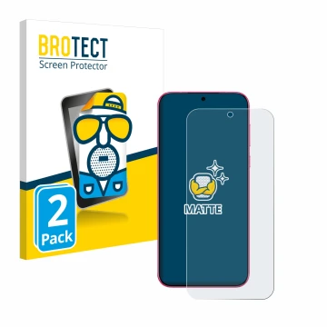 Front side of a product packaging with the brand logo BROTECT. Next to it is the device Huawei Pura 70 shown with the correspo