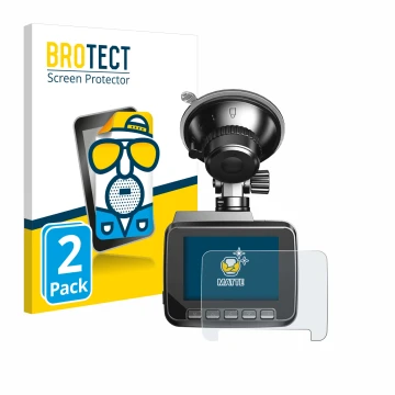Front side of a product packaging with the brand logo BROTECT. Next to it is the device Azdome IT-G63D shown with the correspo