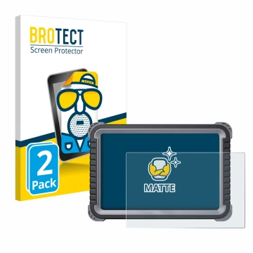 Front side of a product packaging with the brand logo BROTECT. Next to it is the device Topdon Phoenix Plus shown with the cor