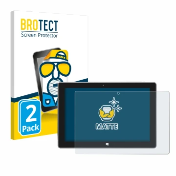 Front side of a product packaging with the brand logo BROTECT. Next to it is the device SZTPS Tablet 10.1