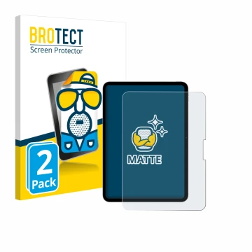 Front side of a product packaging with the brand logo BROTECT. Next to it is the device Apple iPad Pro 11