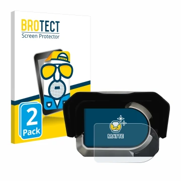 Front side of a product packaging with the brand logo BROTECT. Next to it is the device Kymco CV3 shown with the corresponding