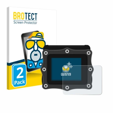 Front side of a product packaging with the brand logo BROTECT. Next to it is the device Shearwater Perdix dive computer shown 