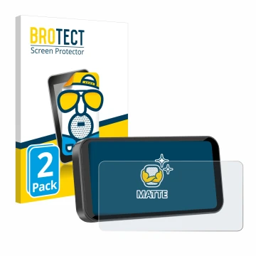 Front side of a product packaging with the brand logo BROTECT. Next to it is the device Carpuride W603 6.3