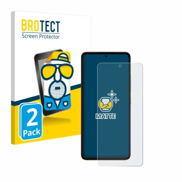 Front side of a product packaging with the brand logo BROTECT. Next to it is the device HMD Pulse shown with the corresponding