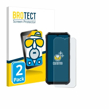 Front side of a product packaging with the brand logo BROTECT. Next to it is the device Fossibot F106 Pro shown with the corre