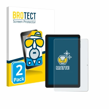 Front side of a product packaging with the brand logo BROTECT. Next to it is the device Doogee T10W shown with the correspondi