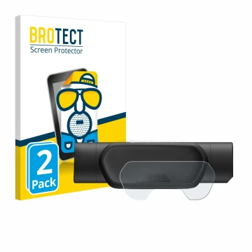 Front side of a product packaging with the brand logo BROTECT. Next to it is the device Segway Ninebot eKickScooter E2 Pro sho