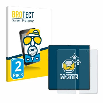 Front side of a product packaging with the brand logo BROTECT. Next to it is the device Honor Magic V3 (inneres Display) shown