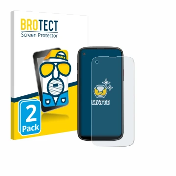 Front side of a product packaging with the brand logo BROTECT. Next to it is the device Unihertz Jelly Max shown with the corr