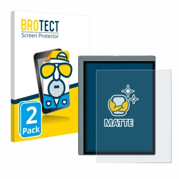 Front side of a product packaging with the brand logo BROTECT. Next to it is the device Bigme B1051C shown with the correspond