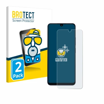 Front side of a product packaging with the brand logo BROTECT. Next to it is the device Xiaomi Redmi 14C shown with the corres