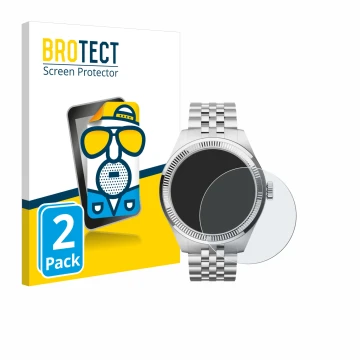 Front side of a product packaging with the brand logo BROTECT. Next to it is the device Withings ScanWatch Nova Brilliant (39 