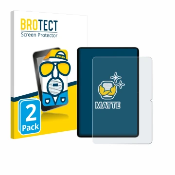 Front side of a product packaging with the brand logo BROTECT. Next to it is the device Xiaomi Pad 7 shown with the correspond