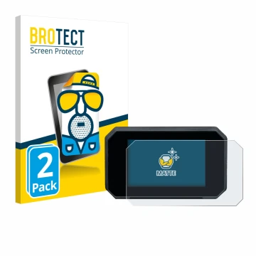 Front side of a product packaging with the brand logo BROTECT. Next to it is the device Suzuki GSX-8S 2024 shown with the corr