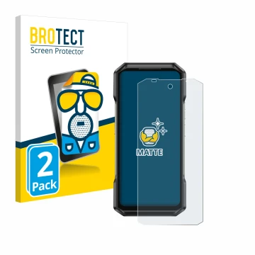 Front side of a product packaging with the brand logo BROTECT. Next to it is the device Ulefone Armor 27 shown with the corres