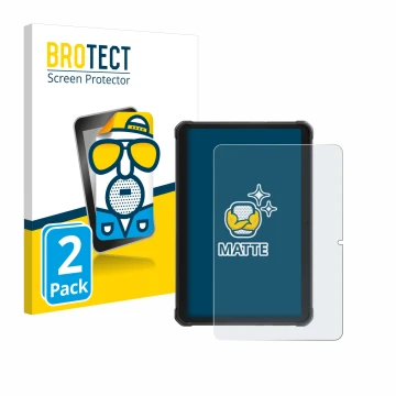 Front side of a product packaging with the brand logo BROTECT. Next to it is the device Hotwav R8 shown with the corresponding