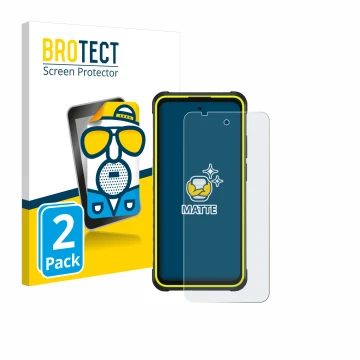 Front side of a product packaging with the brand logo BROTECT. Next to it is the device Ulefone Armor X31 Pro 5G shown with th