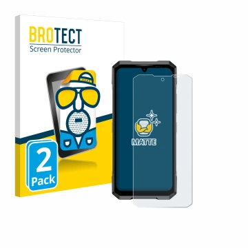 Front side of a product packaging with the brand logo BROTECT. Next to it is the device Doogee Blade GT shown with the corresp