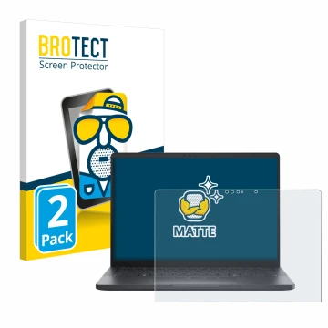 Front side of a product packaging with the brand logo BROTECT. Next to it is the device Dell Pro 13 Premium shown with the cor