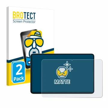 Front side of a product packaging with the brand logo BROTECT. Next to it is the device Teclast T60 Plus shown with the corres