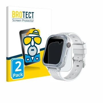 Front side of a product packaging with the brand logo BROTECT. Next to it is the device DDIOYIUR Smartwatch shown with the cor