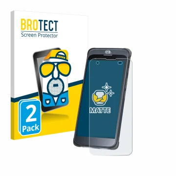 Front side of a product packaging with the brand logo BROTECT. Next to it is the device Orderman 10 shown with the correspondi