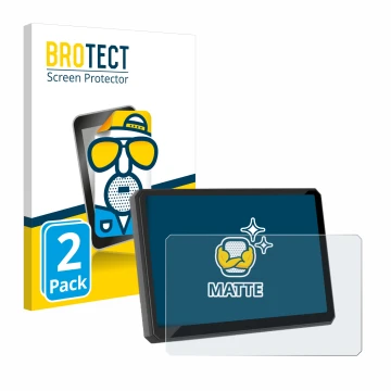 Front side of a product packaging with the brand logo BROTECT. Next to it is the device Carpuride W502BS 5