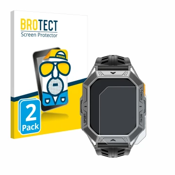 Front side of a product packaging with the brand logo BROTECT. Next to it is the device Stahlgear Thor 2.0 shown with the corr
