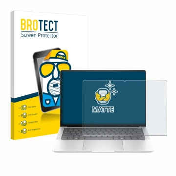 Front side of a product packaging with the brand logo BROTECT. Next to it is the device HP EliteBook X G1a 14