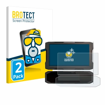 Front side of a product packaging with the brand logo BROTECT. Next to it is the device Honda NT 1100 2021 shown with the corr