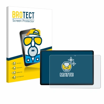 Front side of a product packaging with the brand logo BROTECT. Next to it is the device Samsung Galaxy Tab S10 FE+ WiFi shown 