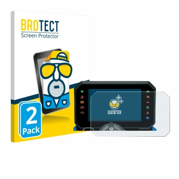Front side of a product packaging with the brand logo BROTECT. Next to it is the device Suzuki GSX-8S 2025 shown with the corr