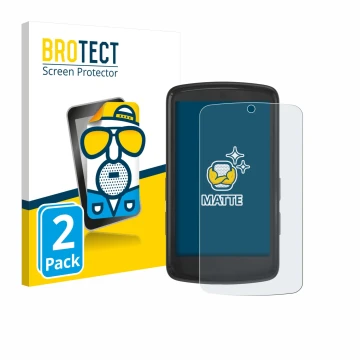 Front side of a product packaging with the brand logo BROTECT. Next to it is the device Bryton Rider S810 shown with the corre