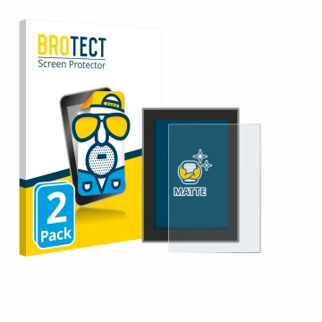 Front side of a product packaging with the brand logo BROTECT. Next to it is the device Volvo S90 (2018–2024) shown with the c