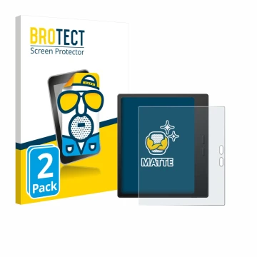 Front side of a product packaging with the brand logo BROTECT. Next to it is the device Boox Go 7 shown with the corresponding