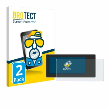 Front side of a product packaging with the brand logo BROTECT. Next to it is the device Acta Berg Radio shown with the corresp