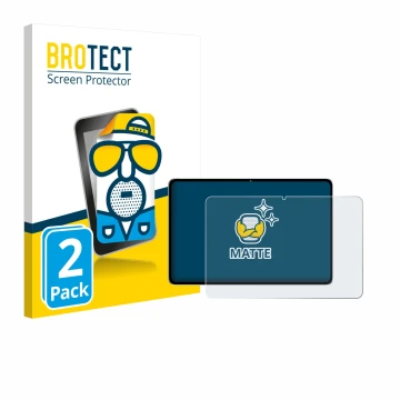 Front side of a product packaging with the brand logo BROTECT. Next to it is the device Nubia Pad Pro shown with the correspon
