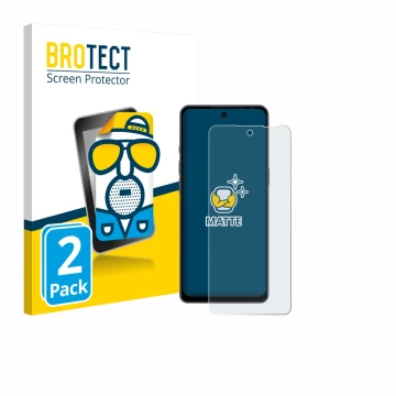 Front side of a product packaging with the brand logo BROTECT. Next to it is the device Ulefone Note 18 Pro shown with the cor