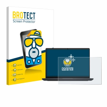 Front side of a product packaging with the brand logo BROTECT. Next to it is the device Dell Pro Max 16 shown with the corresp