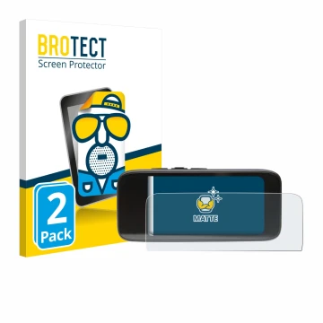 Front side of a product packaging with the brand logo BROTECT. Next to it is the device Peterson StroboClip HD shown with the 