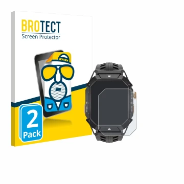 Front side of a product packaging with the brand logo BROTECT. Next to it is the device Oukitel BT80 shown with the correspond