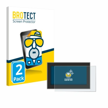 Front side of a product packaging with the brand logo BROTECT. Next to it is the device Headrush Flex Prime shown with the cor