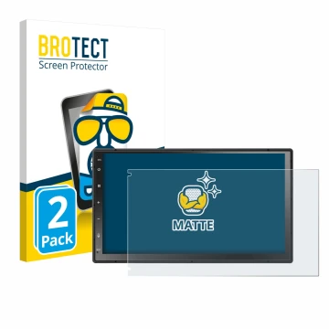 Front side of a product packaging with the brand logo BROTECT. Next to it is the device Atoto A5LG2B7T 7