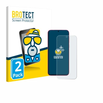 Front side of a product packaging with the brand logo BROTECT. Next to it is the device Huawei Pura 80 shown with the correspo