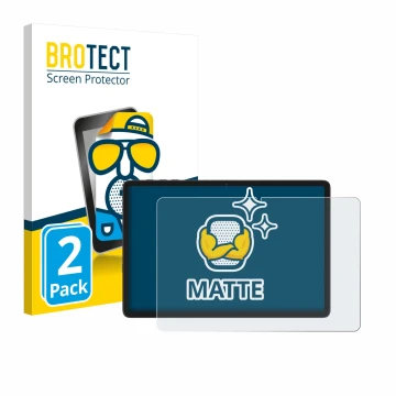 Front side of a product packaging with the brand logo BROTECT. Next to it is the device Tabwee T20 10.1